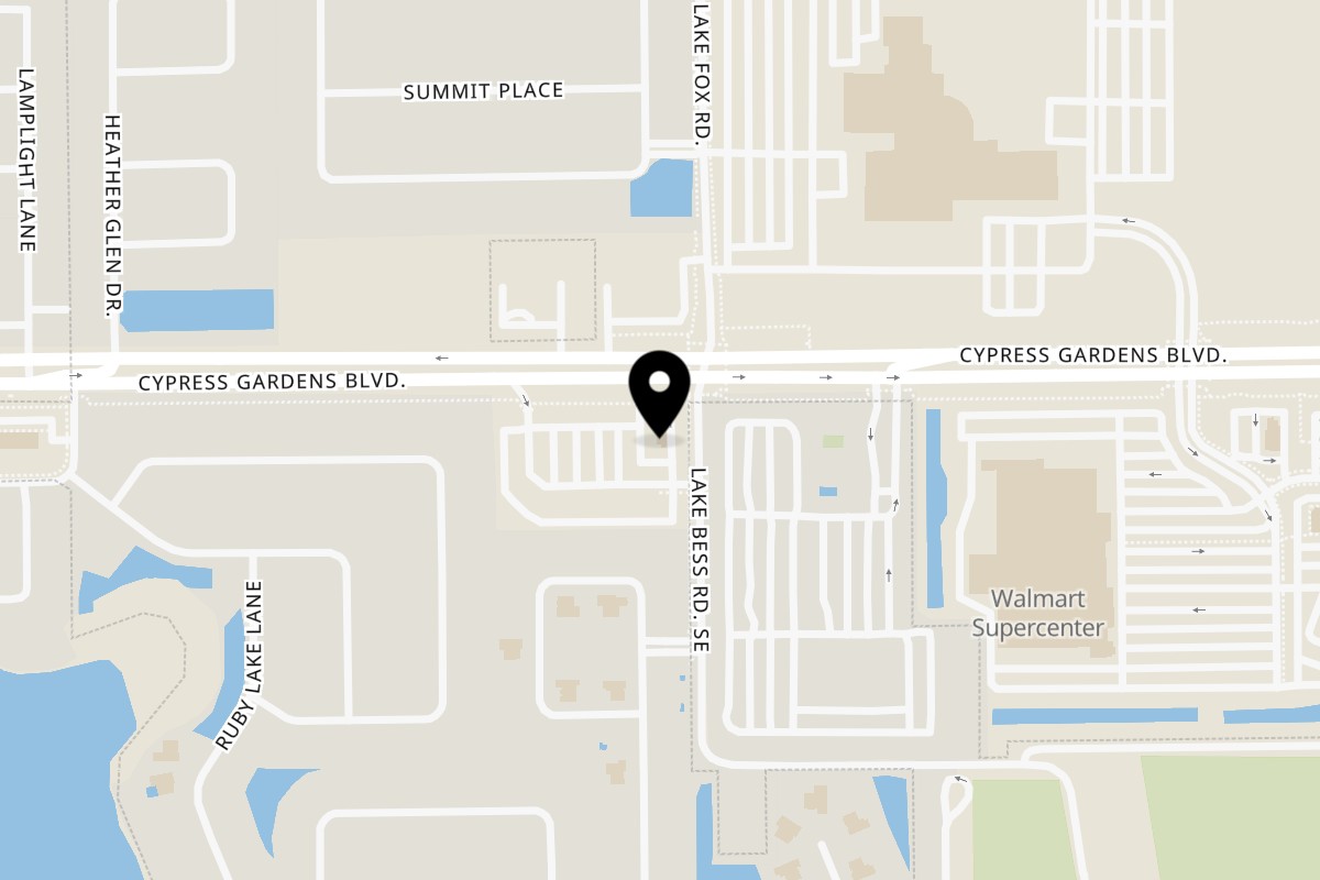 Map showing the location of Margarita's Cocina Mexicana Winter Haven on 7350 Cypress Gardens Blvd in Winter Haven